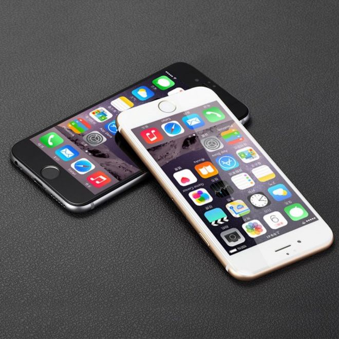 iPhone 6 Plus/6S Plus Schutzfolie aus gehärtetem Glas für die komplette Vorderseite von Amorus - weiss