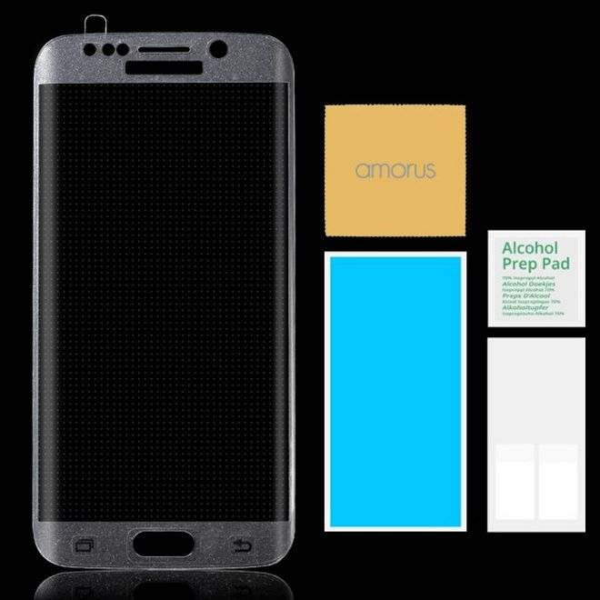 Galaxy S6 Edge Plus Vorderseite Komplettschutz aus Gorilla Glas von Amorus - grau