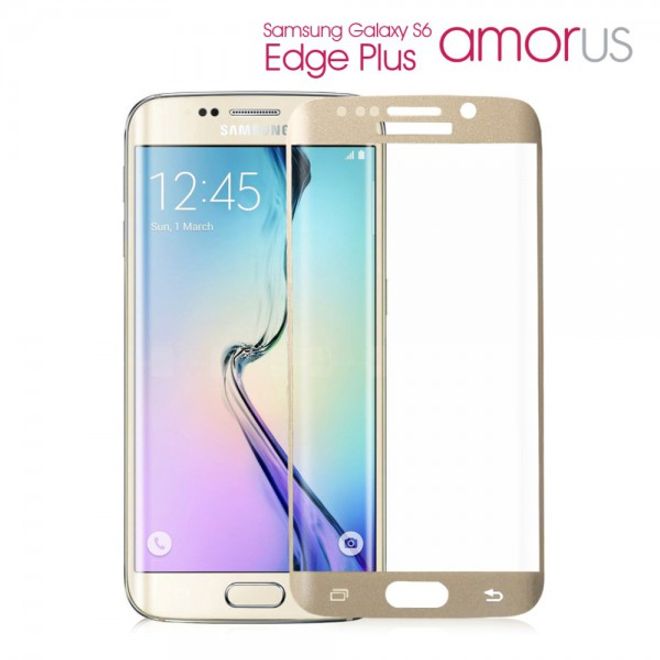 Galaxy S6 Edge Plus Vorderseite Komplettschutz aus Gorilla Glas von Amorus - gold