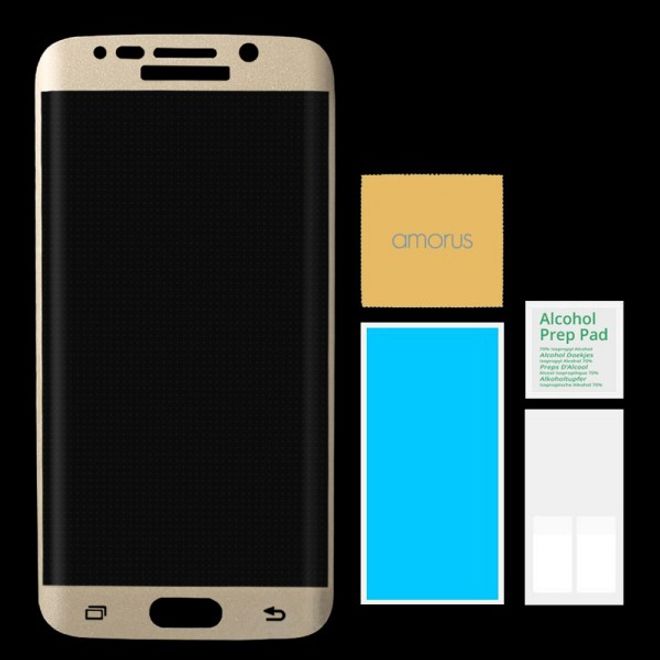 Galaxy S6 Edge Plus Vorderseite Komplettschutz aus Gorilla Glas von Amorus - gold