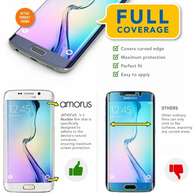 Galaxy S6 Edge Plus Vorderseite Komplettschutz aus Gorilla Glas von Amorus - gold