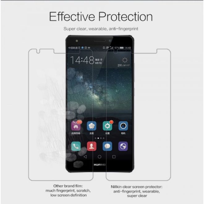 Huawei Mate S Schutzfolie mit Anti-Fingerabdruck Beschichtung von Nillkin - ultraklar