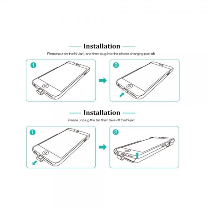 iPhone 6/6S Hart Plastik Case mit lederartiger Oberfläche und integriertem Empfänger für kabelloses Laden - braun
