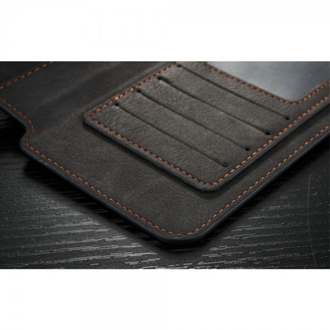 iPhone 6/6S Caseme Hochwertiges Leder Portemonnaie mit abnehmbarem Case - schwarz