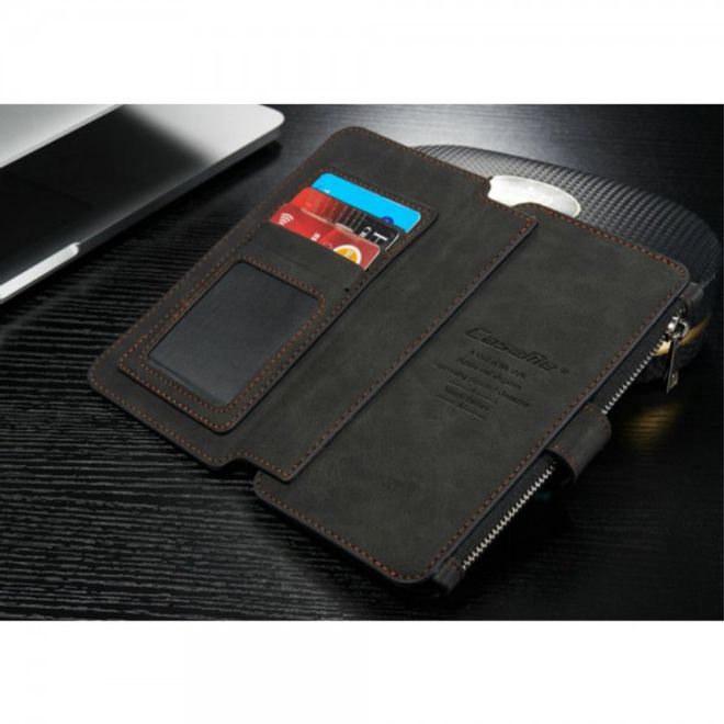 iPhone 6/6S Caseme Hochwertiges Leder Portemonnaie mit abnehmbarem Case - schwarz