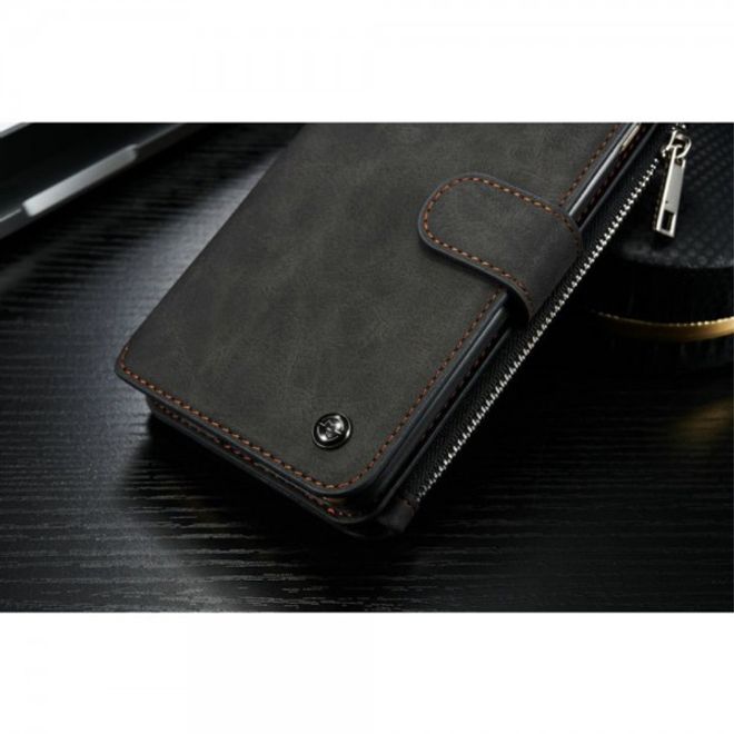 iPhone 6 Plus/6S Plus Caseme Hochwertiges Leder Portemonnaie mit abnehmbarem Case - schwarz