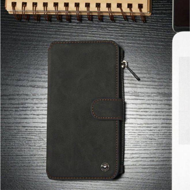 iPhone 6 Plus/6S Plus Caseme Hochwertiges Leder Portemonnaie mit abnehmbarem Case - schwarz