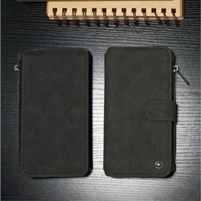 iPhone 6 Plus/6S Plus Caseme Hochwertiges Leder Portemonnaie mit abnehmbarem Case - schwarz
