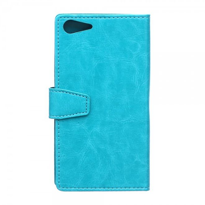 Wiko Highway Star 4G Schickes Crazy Horse Leder Case mit Standfunktion - blau