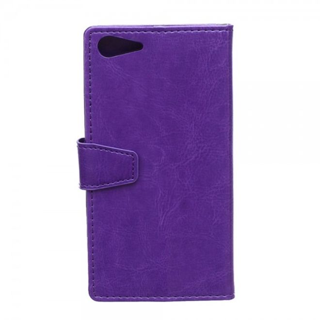 Wiko Highway Star 4G Schickes Crazy Horse Leder Case mit Standfunktion - purpur