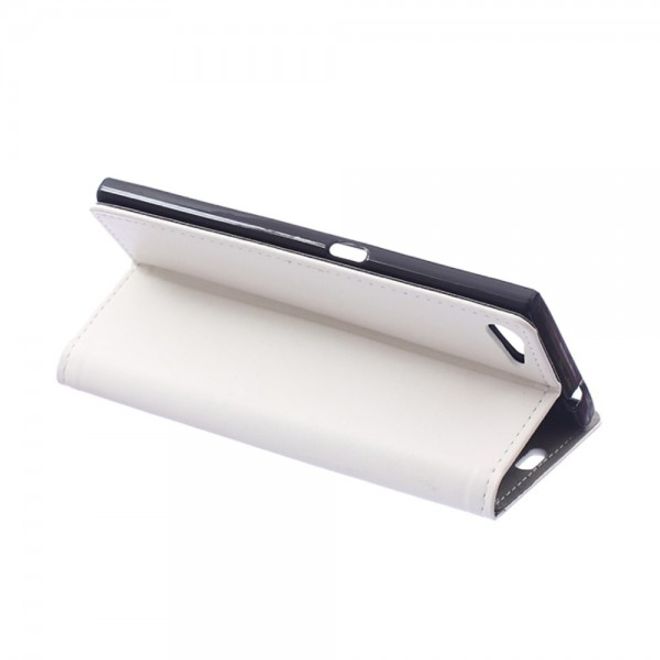 Wiko Highway Star 4G Magnetisches Leder Case mit Standfunktion - weiss