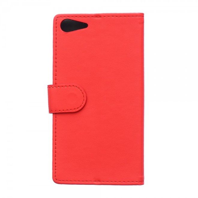 Wiko Highway Star 4G Magnetisches Leder Case mit Standfunktion - rot