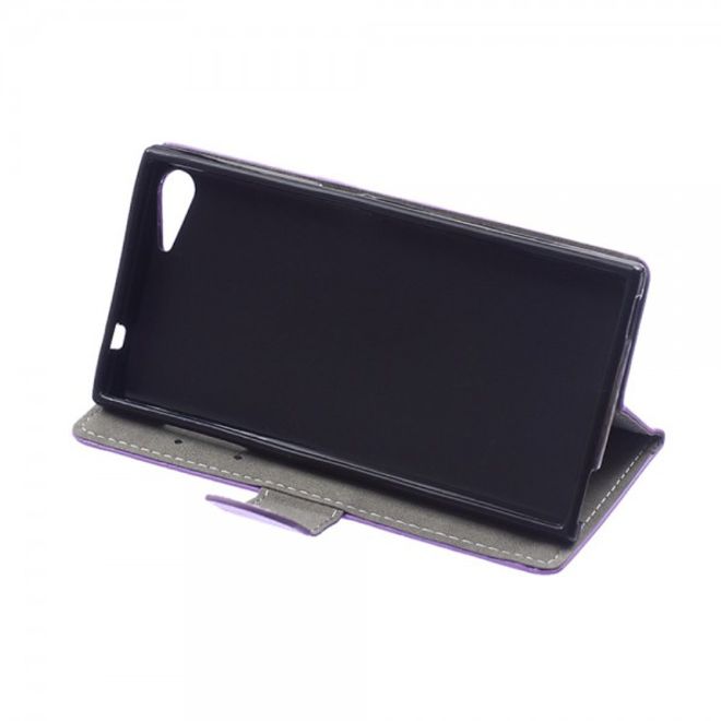 Wiko Highway Star 4G Magnetisches Leder Case mit Standfunktion - rot