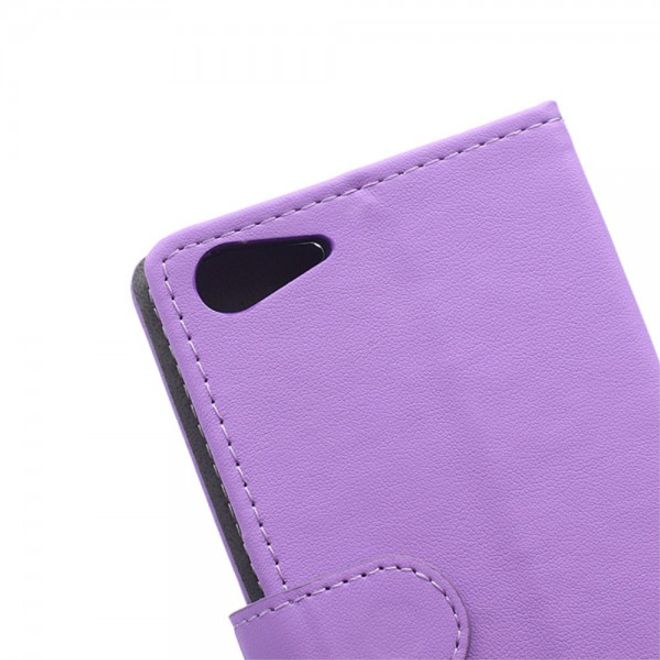 Wiko Highway Star 4G Magnetisches Leder Case mit Standfunktion - purpur