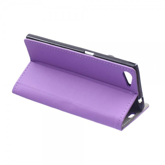 Wiko Highway Star 4G Magnetisches Leder Case mit Standfunktion - purpur