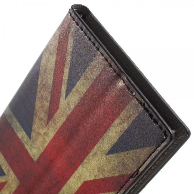 Wiko Highway Star 4G Leder Case mit UK Flagge retro-style