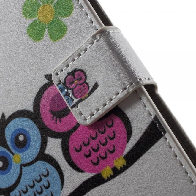 Wiko Highway Star 4G Leder Case mit verliebtem Eulenpärchen