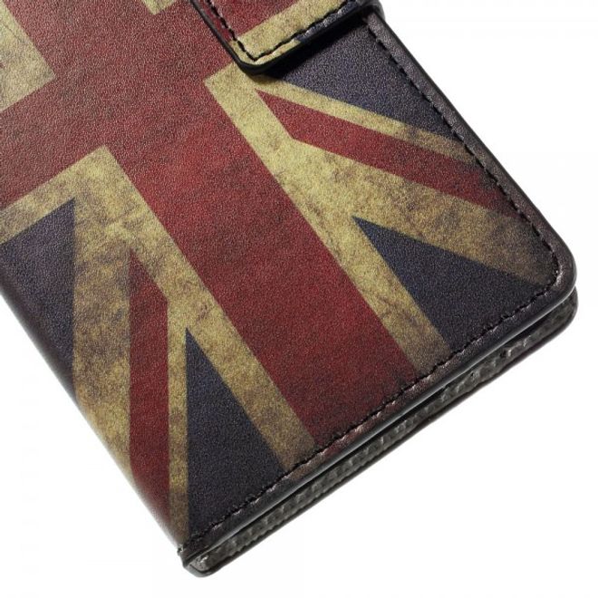 Wiko Rainbow Up Leder Case mit UK Flagge retro-style