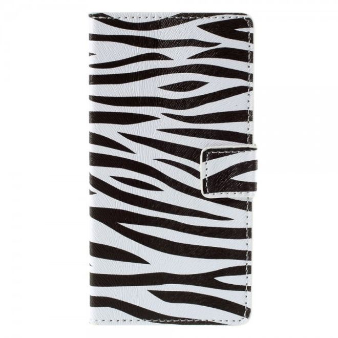 Wiko Rainbow Up Leder Case mit Zebrastreifen