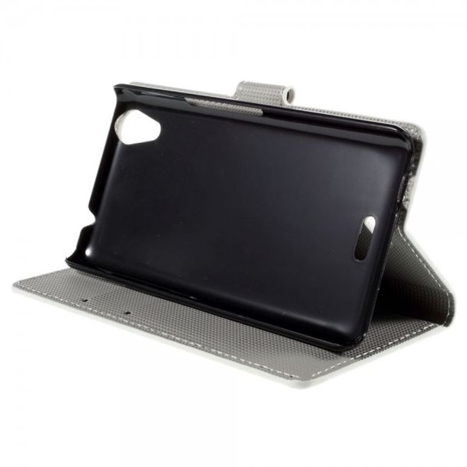 Wiko Rainbow Up Leder Case mit Zebrastreifen