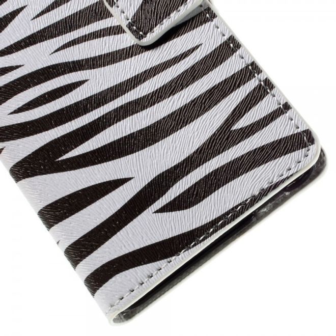 Wiko Rainbow Up Leder Case mit Zebrastreifen