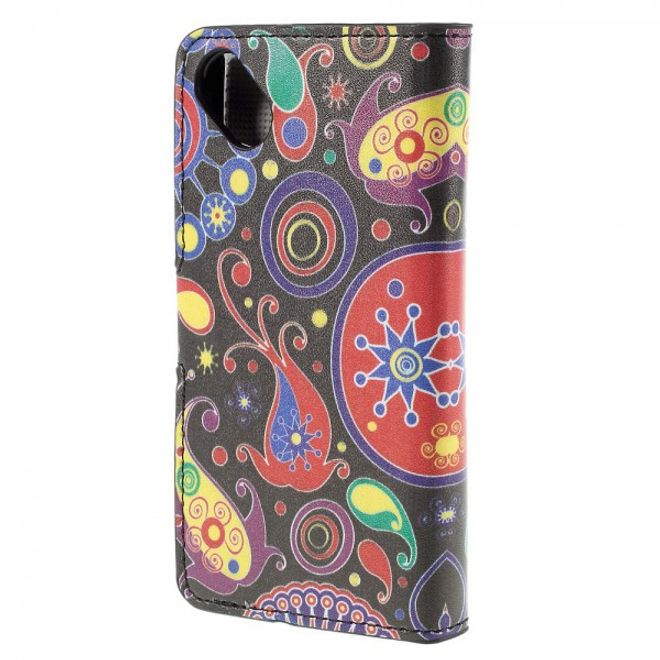 Wiko Sunset2 Leder Case mit farbigem Muster