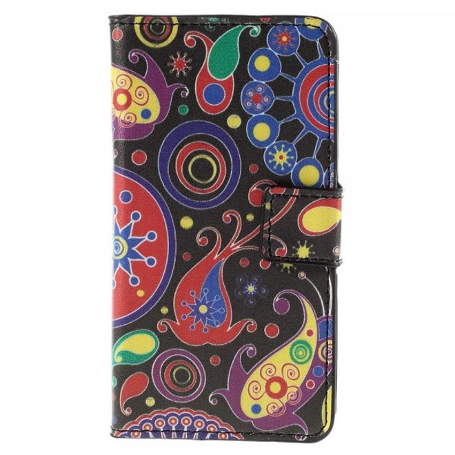Wiko Sunset2 Leder Case mit farbigem Muster