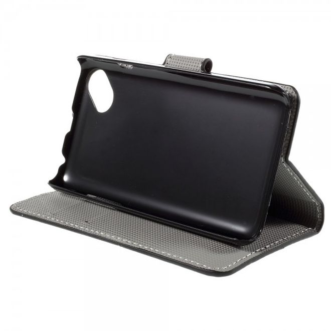 Wiko Sunset2 Leder Case mit farbigem Muster