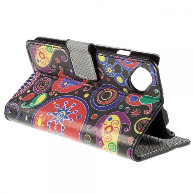 Wiko Sunset2 Leder Case mit farbigem Muster