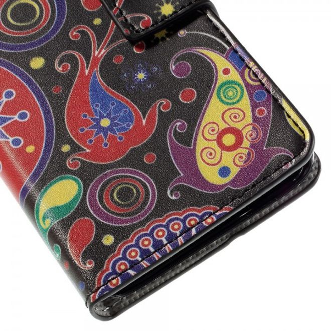 Wiko Sunset2 Leder Case mit farbigem Muster