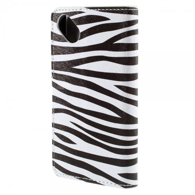 Wiko Sunset2 Leder Case mit Zebrastreifen
