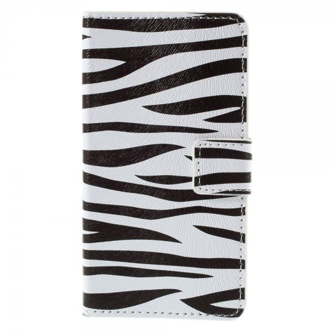 Wiko Sunset2 Leder Case mit Zebrastreifen
