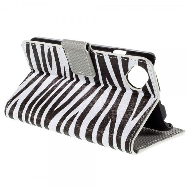 Wiko Sunset2 Leder Case mit Zebrastreifen