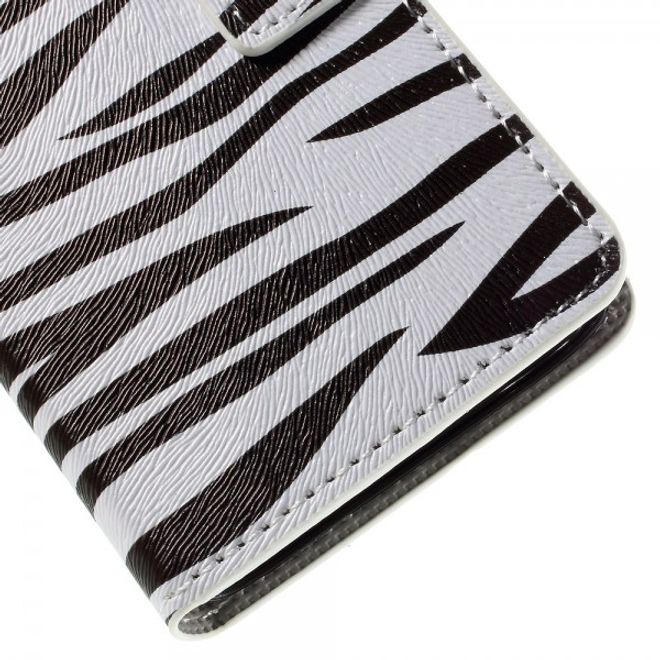 Wiko Sunset2 Leder Case mit Zebrastreifen