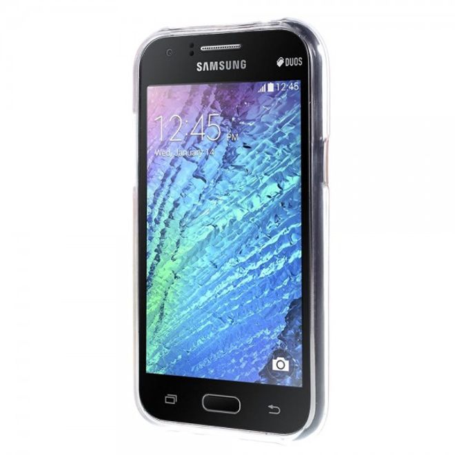 Samsung Galaxy J1 Elastisches Plastik Case mit Sonne und Bäumen