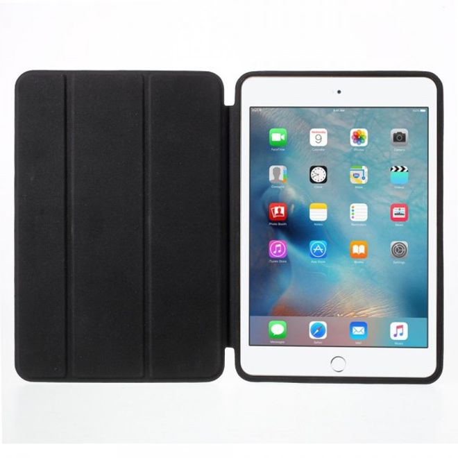 iPad Mini 4 Tablet Hülle - schlankes Bookcover - dreifach faltbar mit Standfunktion - schwarz