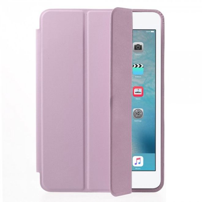 iPad Mini 4 Hülle - dreifach faltbares Case mit Standfunktion - Leder Bookcover - Tri-fold Series - rosa
