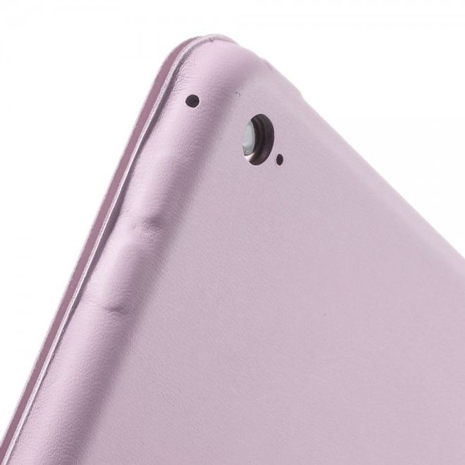 iPad Mini 4 Hülle - dreifach faltbares Case mit Standfunktion - Leder Bookcover - Tri-fold Series - rosa