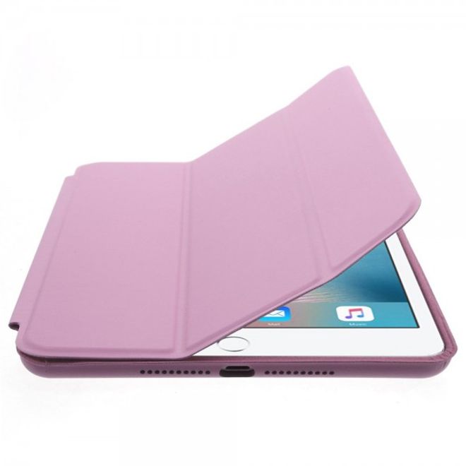 iPad Mini 4 Hülle - dreifach faltbares Case mit Standfunktion - Leder Bookcover - Tri-fold Series - rosa
