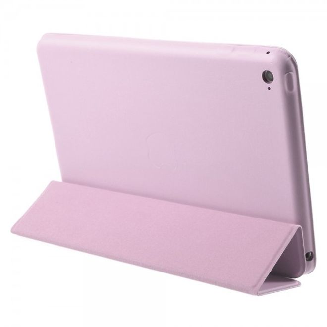 iPad Mini 4 Hülle - dreifach faltbares Case mit Standfunktion - Leder Bookcover - Tri-fold Series - rosa