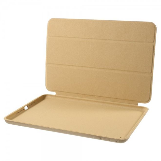 Étui fin en cuir à trois volets pour iPad Mini 4 avec fonction support - Champagne