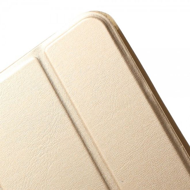 Étui fin en cuir à trois volets pour iPad Mini 4 avec fonction support - Champagne
