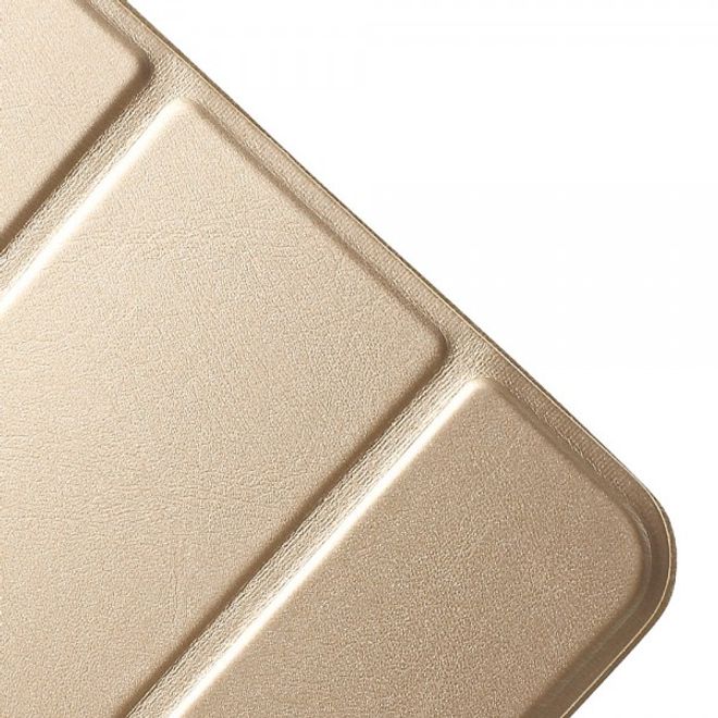 Étui fin en cuir à trois volets pour iPad Mini 4 avec fonction support - Champagne