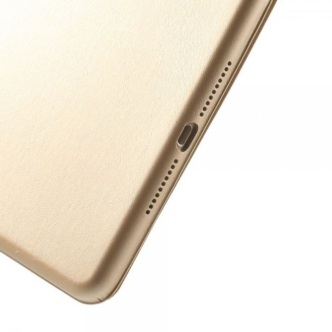 Étui fin en cuir à trois volets pour iPad Mini 4 avec fonction support - Champagne
