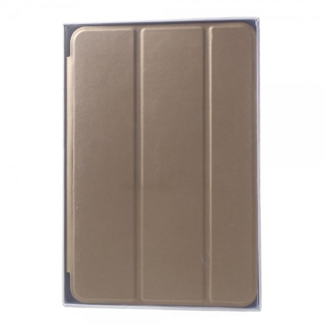 Étui fin en cuir à trois volets pour iPad Mini 4 avec fonction support - Champagne