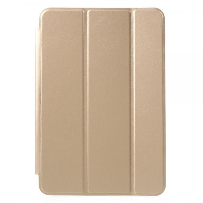 Étui fin en cuir à trois volets pour iPad Mini 4 avec fonction support - Champagne