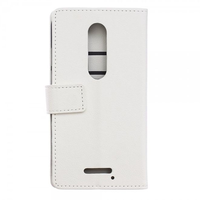 Motorola Moto X Force Magnetisches Leder Flip Case mit Standfunktion - weiss