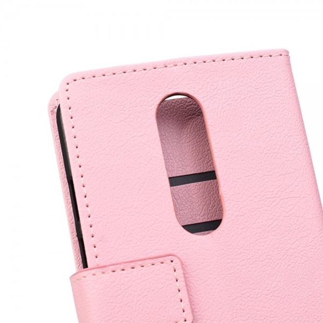 Motorola Moto X Force Magnetisches Leder Flip Case mit Standfunktion - pink