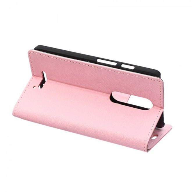 Motorola Moto X Force Magnetisches Leder Flip Case mit Standfunktion - pink