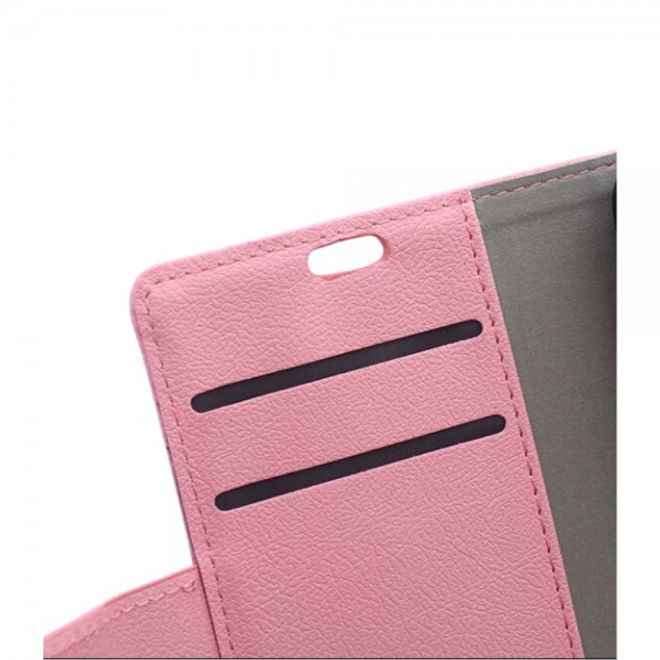 Motorola Moto X Force Magnetisches Leder Flip Case mit Standfunktion - pink